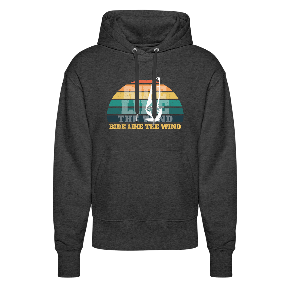 Unisex Relaxed Fit Hoodie -ride like the wind- - Dunkelgrau meliert