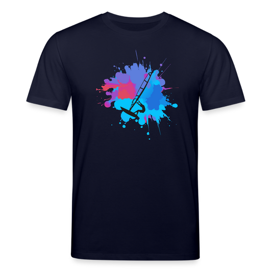Männer Bio-T-Shirt -Farbklecks- - Navy