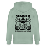 Safis Shop - Bio-Kapuzenjacke -give me wind and water- - Helles Graugrün