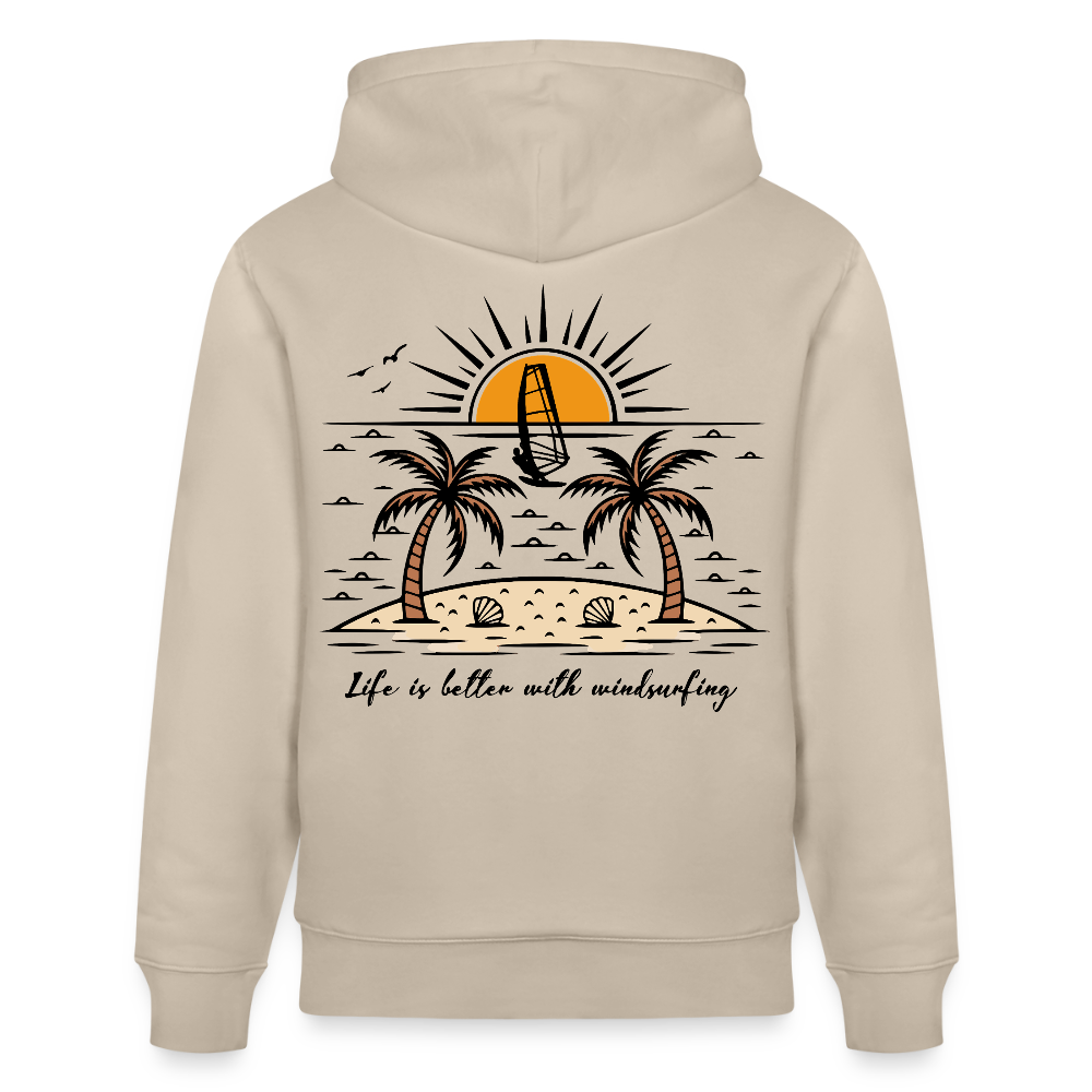 Unisex Bio-Hoodie CRUISER -better life- - Beige