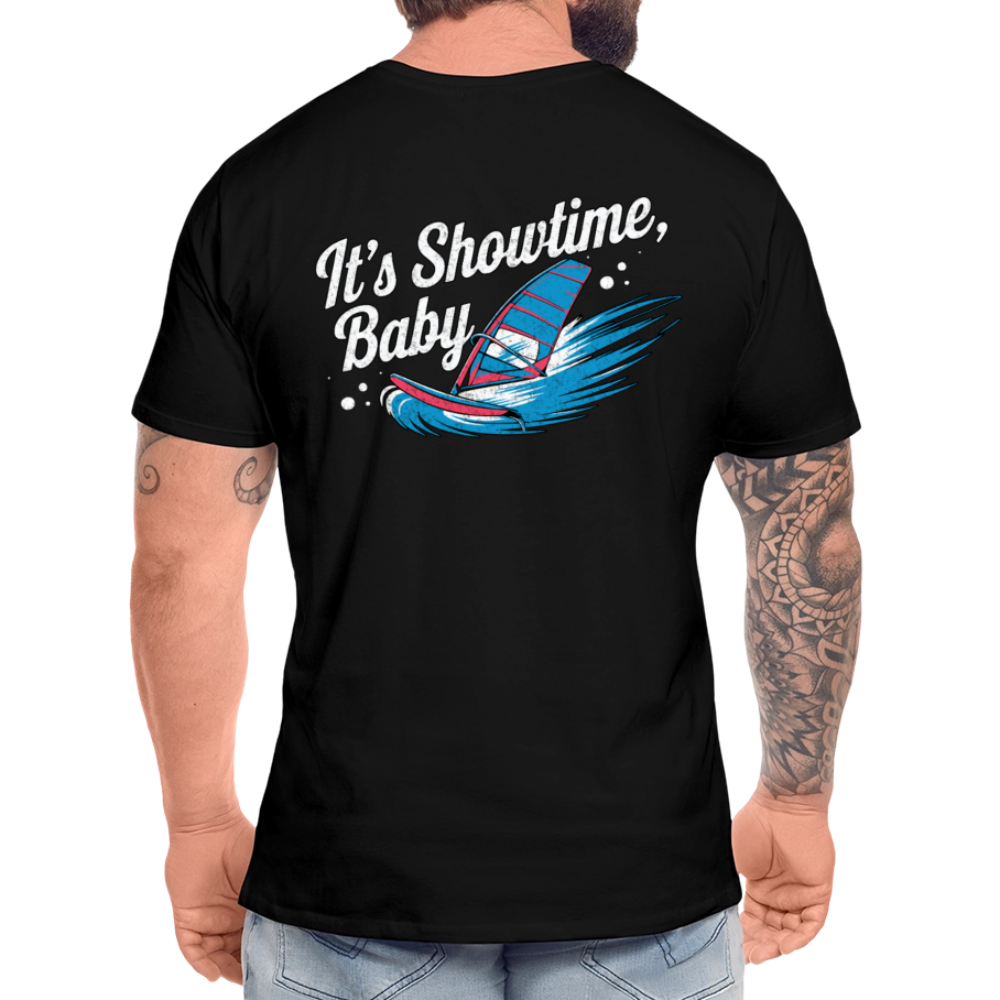 Männer Premium Bio T-Shirt -showtime- - Schwarz