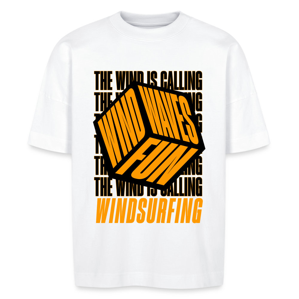 Unisex Oversize Bio-T-Shirt -wind waves fun- - Weiß