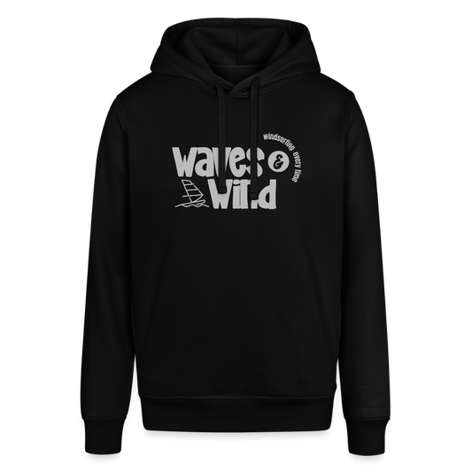 Bio-Hoodie -waves & wind- - Schwarz