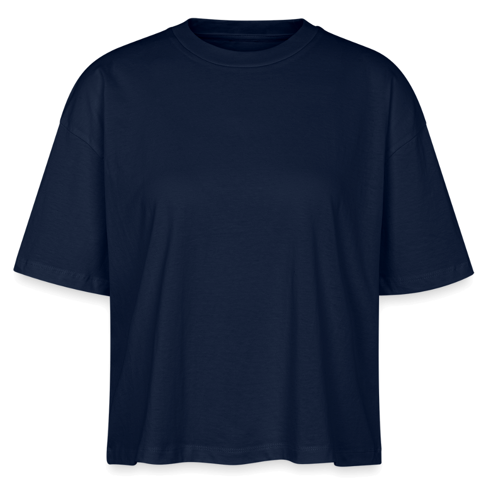 Frauen Boxy Bio-T-Shirt -surfe!- - Navy