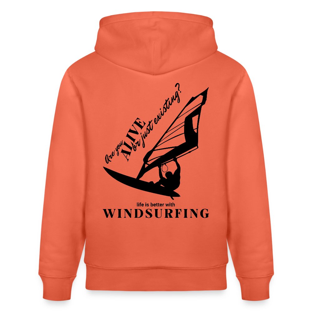 Hoodie CRUISER are you alive für Windsurf Fans Hellrot