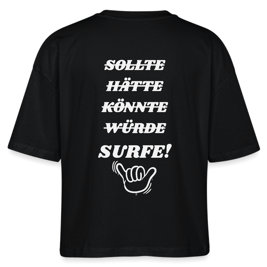 Windsurfer geschenk T-Shirt -surfe!- - Schwarz