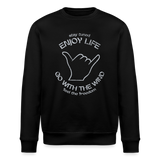 Unisex Bio-Sweatshirt ROLLER -enjoy life- - Schwarz