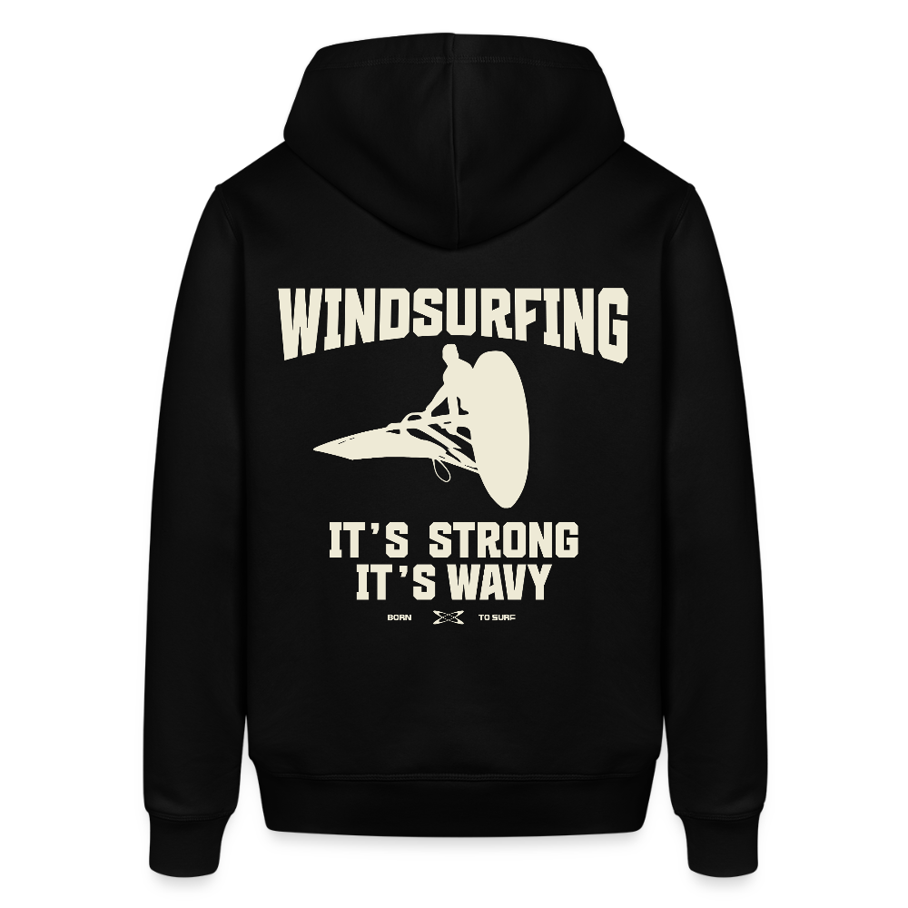 Unisex Bio-Hoodie -wavy- - Schwarz