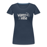 Frauen Premium Bio T-Shirt -waves & wind- - Navy