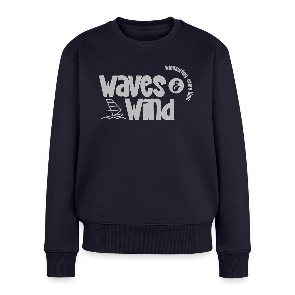 Frauen Premium Pullover -waves & wind- - Navy