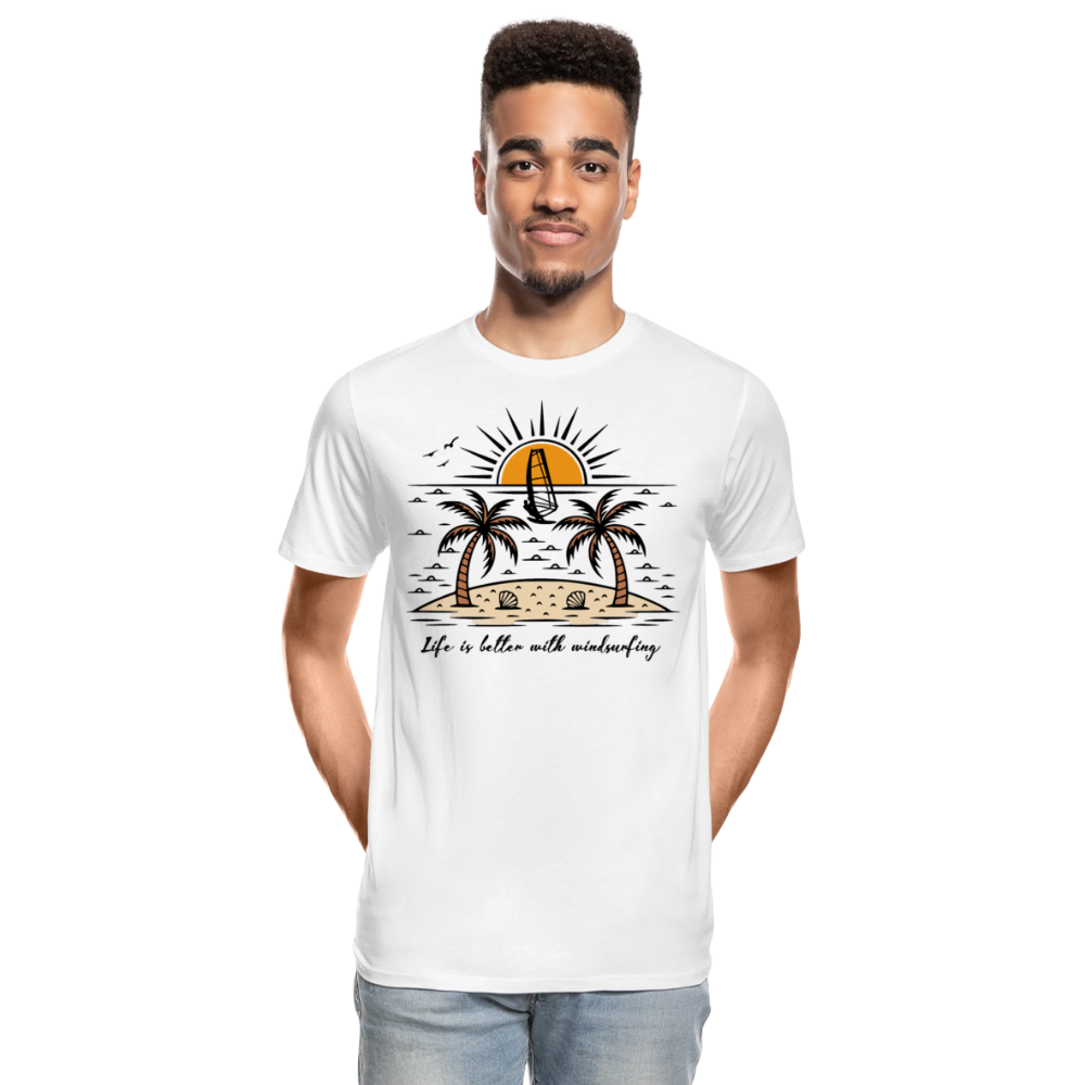 Männer Premium Bio T-Shirt -better life- - Weiß