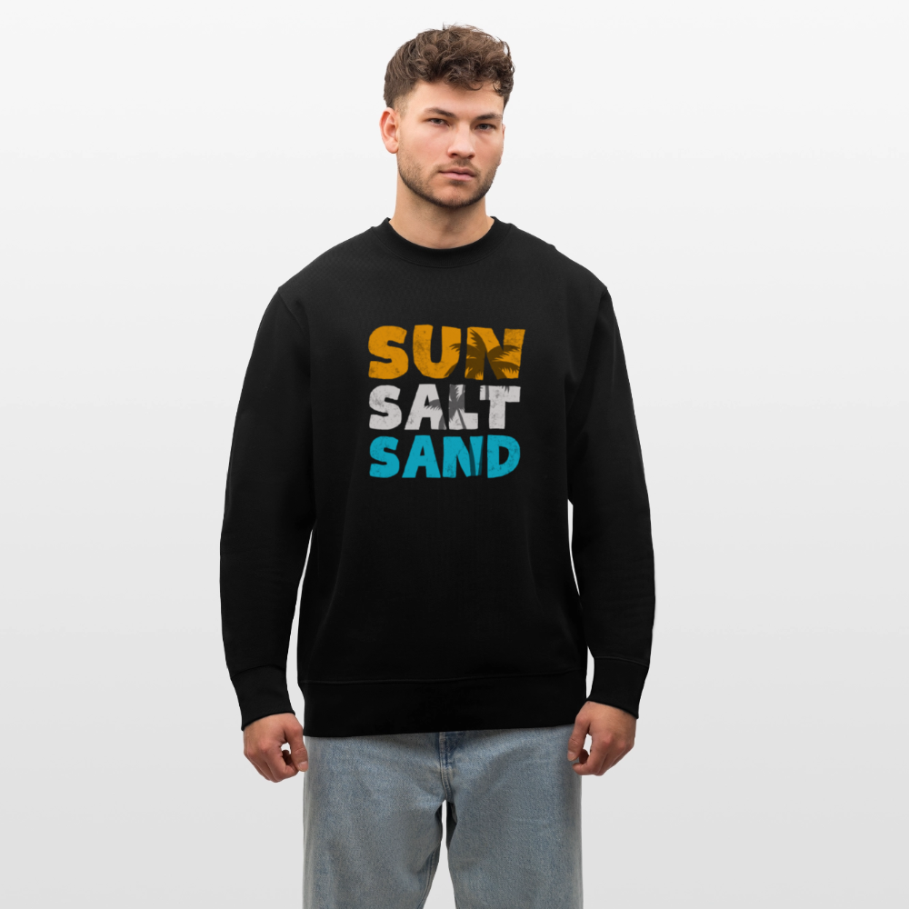 Männer Bio-Sweatshirt -sun salt sand- - Schwarz