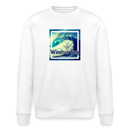 Unisex Bio-Sweatshirt ROLLER -positive vibes- - Weiß