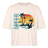 Frauen Boxy Bio-T-Shirt -meer geht immer- - Naturweiß