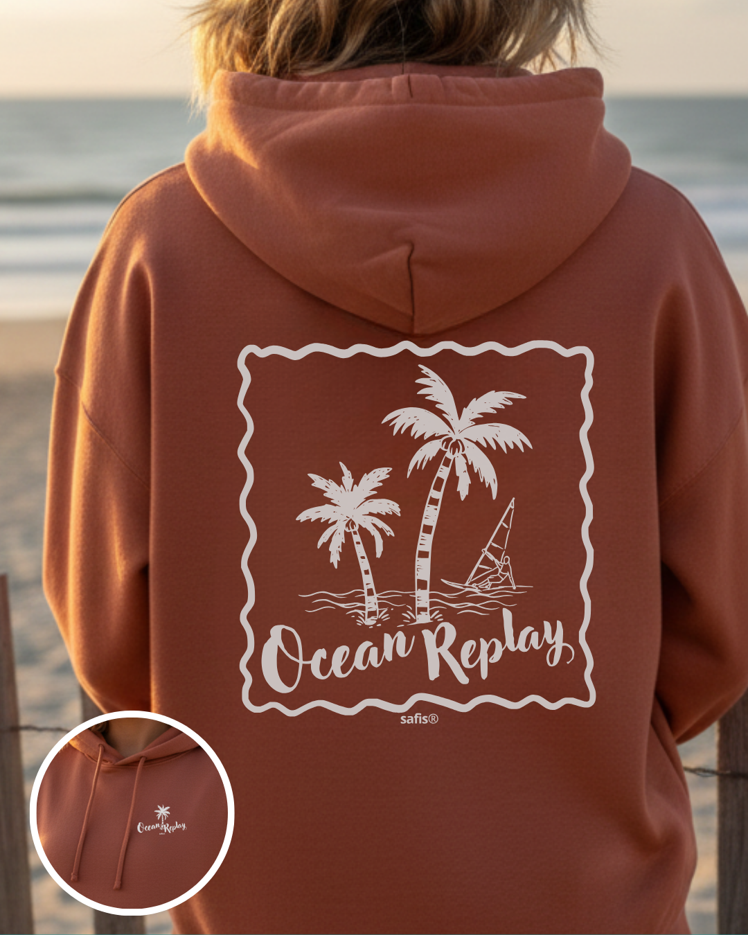 Boxy Frauen Bio Hoodie Nora -ocean replay-