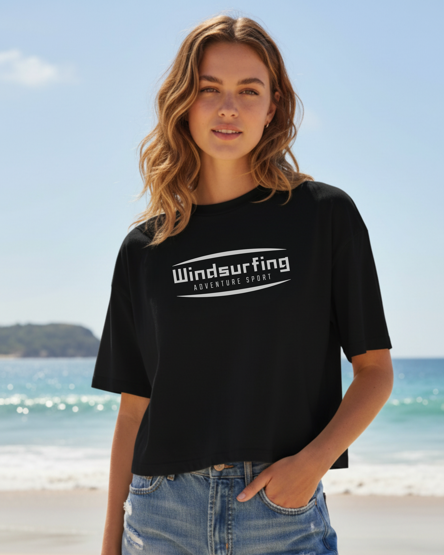 safis Windsurfing Frauen Shirt Adventure sport -schwarz