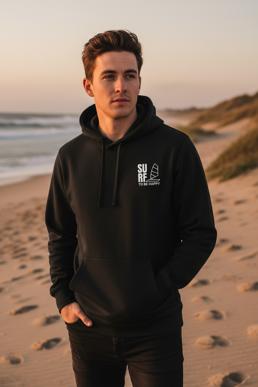 Unisex Bio-Hoodie -surf to be happy-