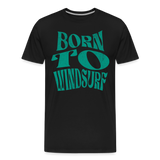 Männer Premium T-Shirt -born to windsurf- - Schwarz