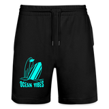 Unisex Bio Joggingshorts -ocean vibes- - Schwarz