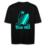 Unisex Oversize Bio-T-Shirt -ocean vibes- - Schwarz