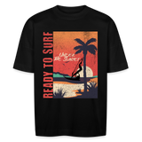 Unisex Oversize Bio-T-Shirt ready to surf - Schwarz