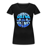 Frauen Premium Bio T-Shirt -catch the wind- - Schwarz