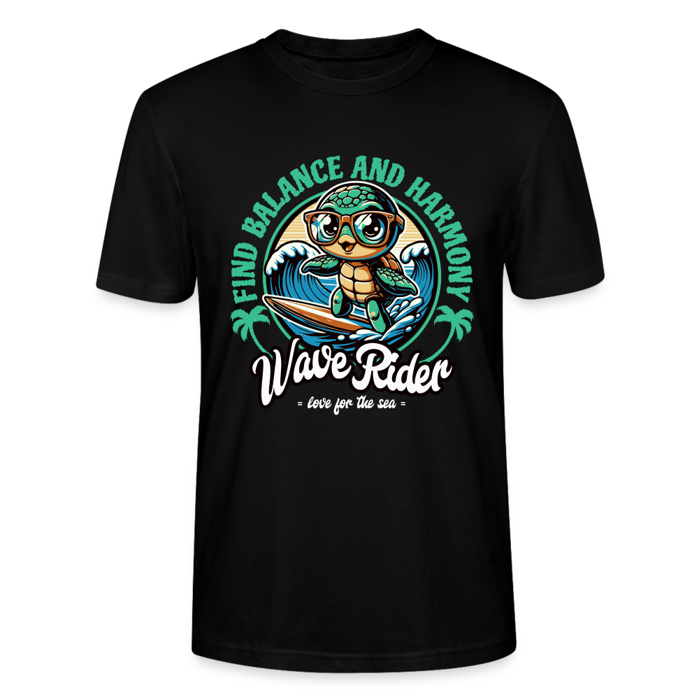 Unisex T-Shirt CRAFTER -wave Rider- - Schwarz