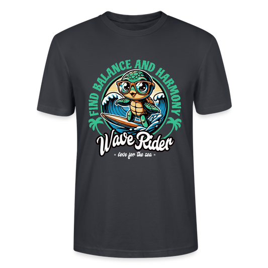 Unisex T-Shirt CRAFTER -wave Rider- - Dunkles Graublau