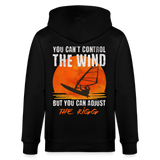 Unisex Bio-Kapuzenjacke -you can´t control the wind- - Schwarz