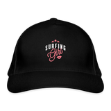 Bio-Baseballkappe -surfing girl- - Schwarz