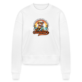 Cropped Frauen Bio-Sweatshirt -summer time- - Weiß