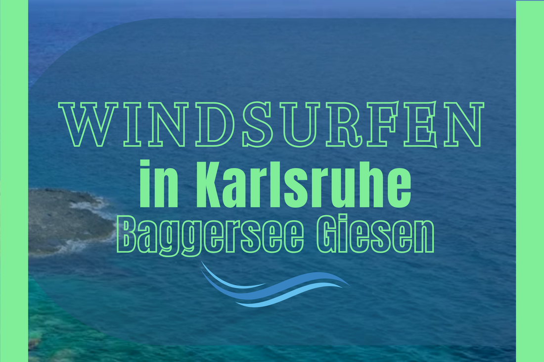 Windsurfen in Karlsruhe, Baden-Württemberg, Baggersee Giesen
