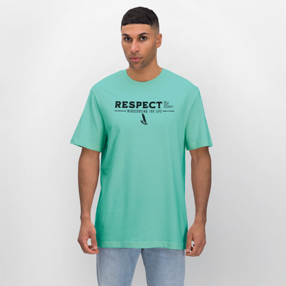 Relaxed Fit Unisex Bio-T-Shirt -respect- - Poolblau