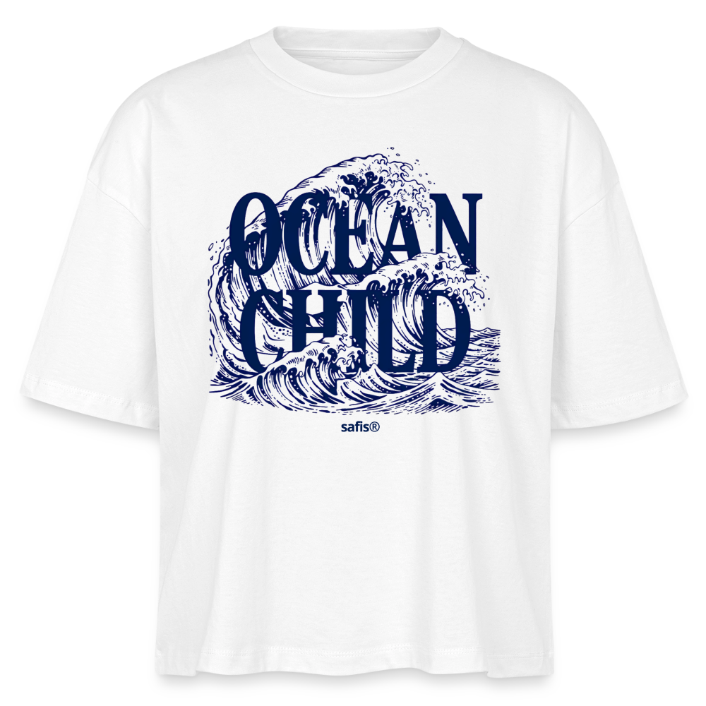 Frauen Boxy Bio-T-Shirt Nova - ocean child- - Weiß