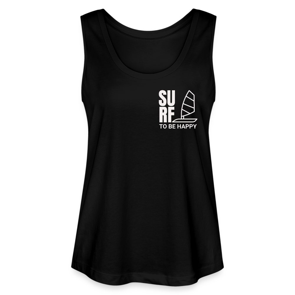 Frauen Bio Tank Top MINTER -surf to be happy- - Schwarz