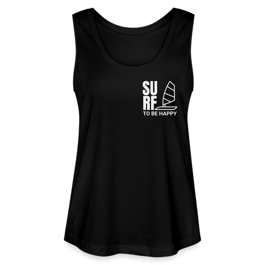 Frauen Bio Tank Top MINTER -surf to be happy- - Schwarz