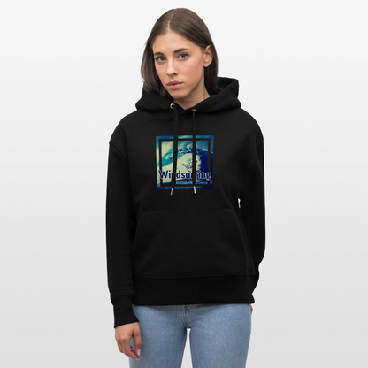 Unisex Relaxed Fit Bio-Hoodie -positive vibes- - Schwarz