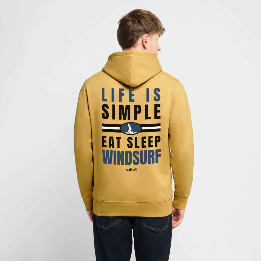 -eat sleep windsurf- Unisex Bio-Hoodie CRUISER - Ocker