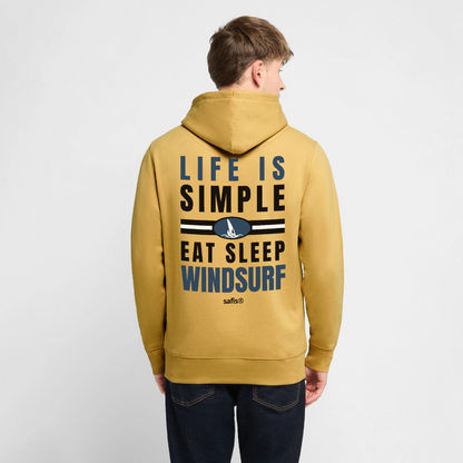 -eat sleep windsurf- Unisex Bio-Hoodie CRUISER - Ocker