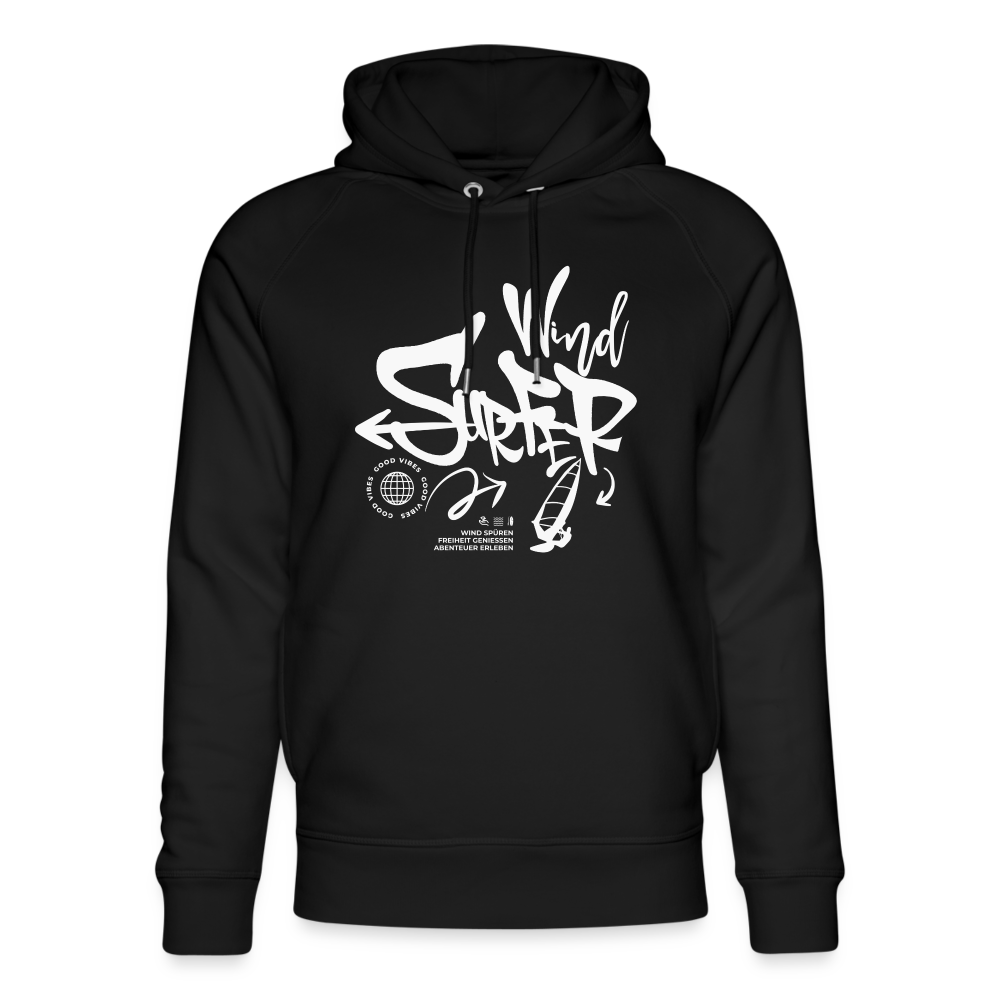 Unisex Bio-Hoodie -good vibes- - Schwarz