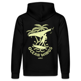 safis® wingsurf Unisex Bio-Hoodie DRUMMER -ocean wings- - Schwarz