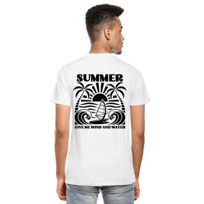 Männer Premium Bio T-Shirt -give me wind and water- - Weiß