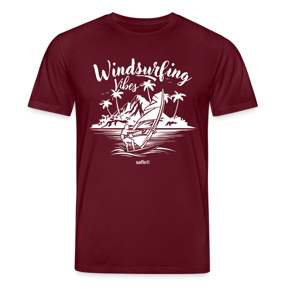 Unisex Bio-T-Shirt CREATOR -Windsurfing Vibes- - Burgunderrot