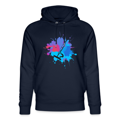 Unisex Bio-Hoodie -Farbklecks- - Navy