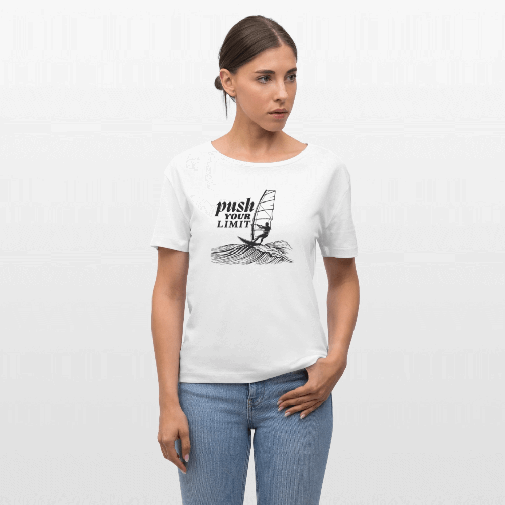 Windsurf Kleidung Damen Bio-T-Shirt -push- - Weiß