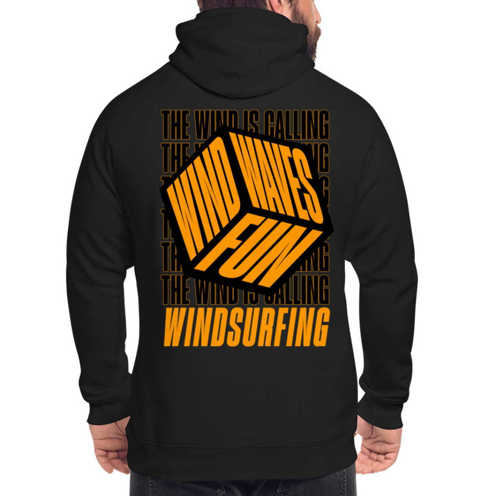 Unisex Bio-Hoodie -wind waves fun- - Schwarz