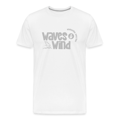 Männer Premium Bio T-Shirt -waves & wind- - Weiß