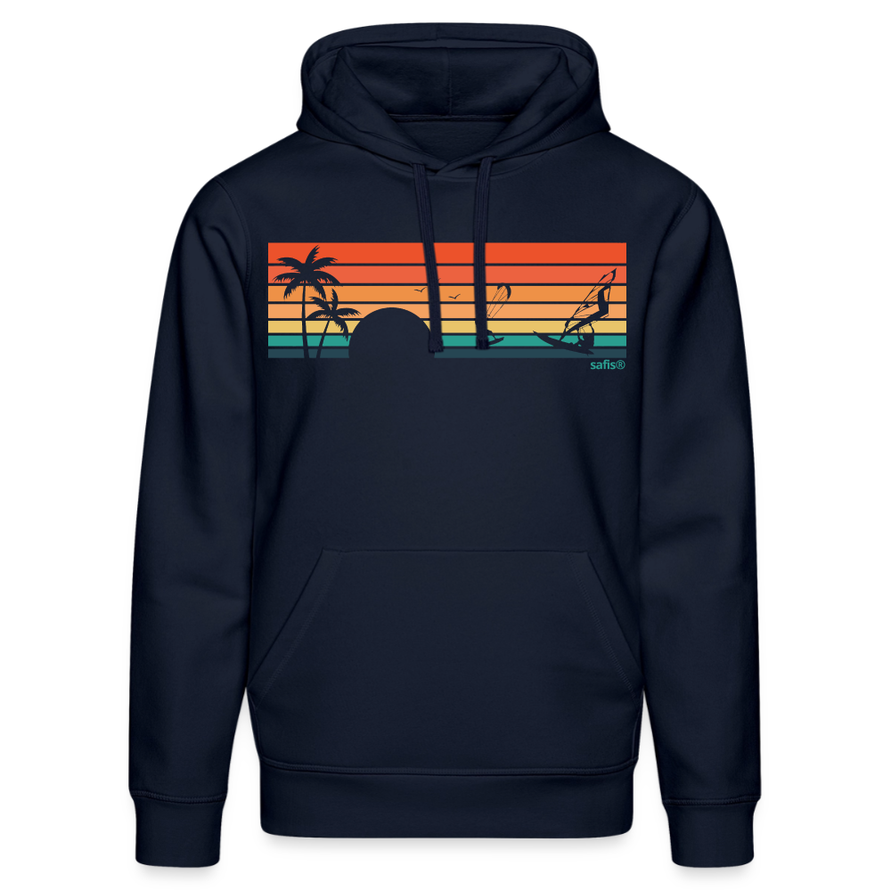 safis® Nachhaltige Windsurf-Kleidung, Surf-Hoodie-sunset-Unisex Bio-Hoodie DRUMMER - French Navy