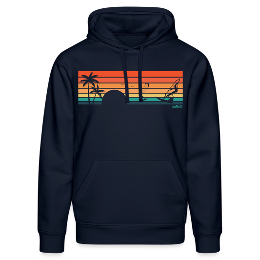 safis® Nachhaltige Windsurf-Kleidung, Surf-Hoodie-sunset-Unisex Bio-Hoodie DRUMMER - French Navy
