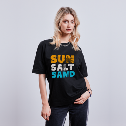 Unisex Oversize Bio-T-Shirt -sun salt sand- - Schwarz